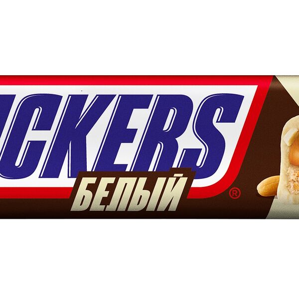 Шоколадный батончик Snickers белый