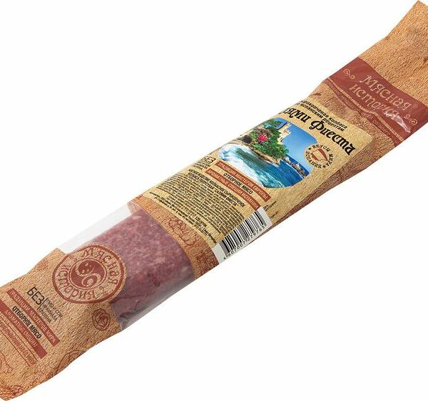 Колбаса сырокопченая Мясная История Салями Фиеста