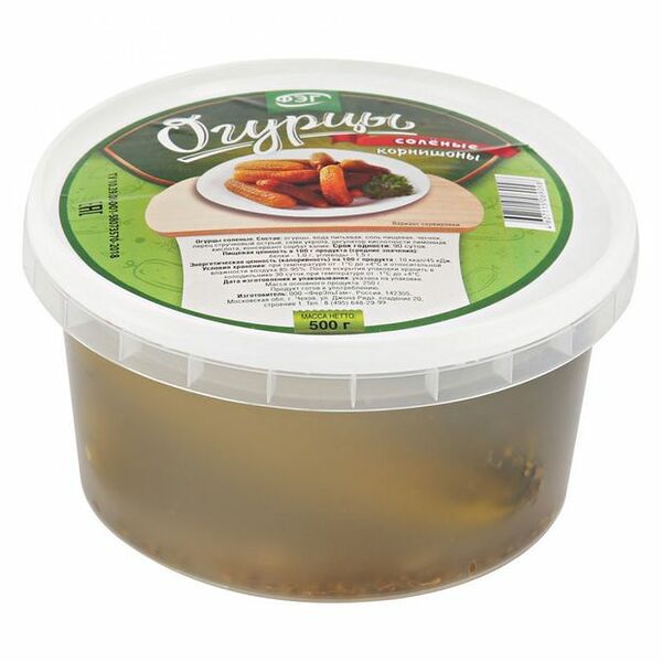Огурцы ФЭГ корнишоны соленые 500 г
