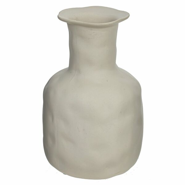 Ваза, 11х11х18 см, бутыль, керамика, белый