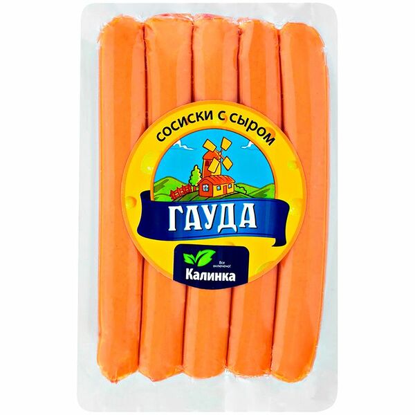 Сосиски Калинка Гауда с сыром 350 г