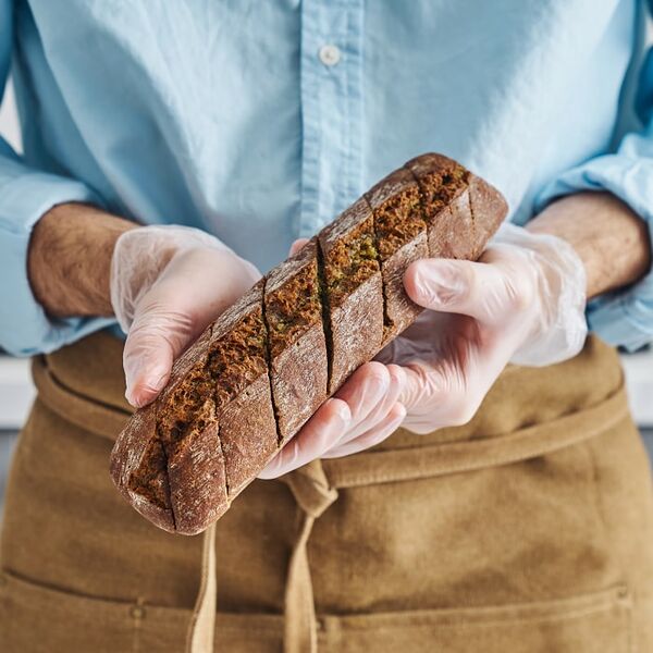 Половинка ржаного багета с чесноком 180г