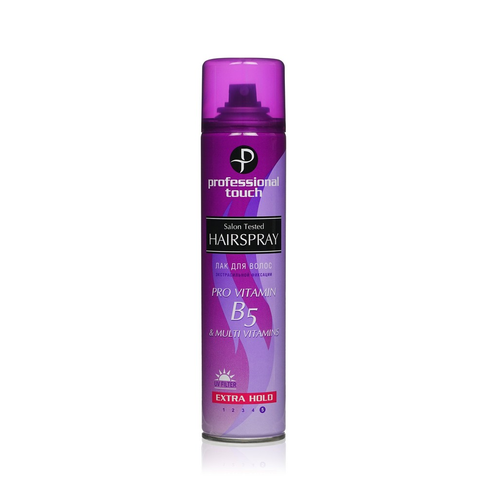 

Лак для волос Professional Touch Pro Vitamin B5 & Multi Vitamins экстрасильная фиксация 265 мл