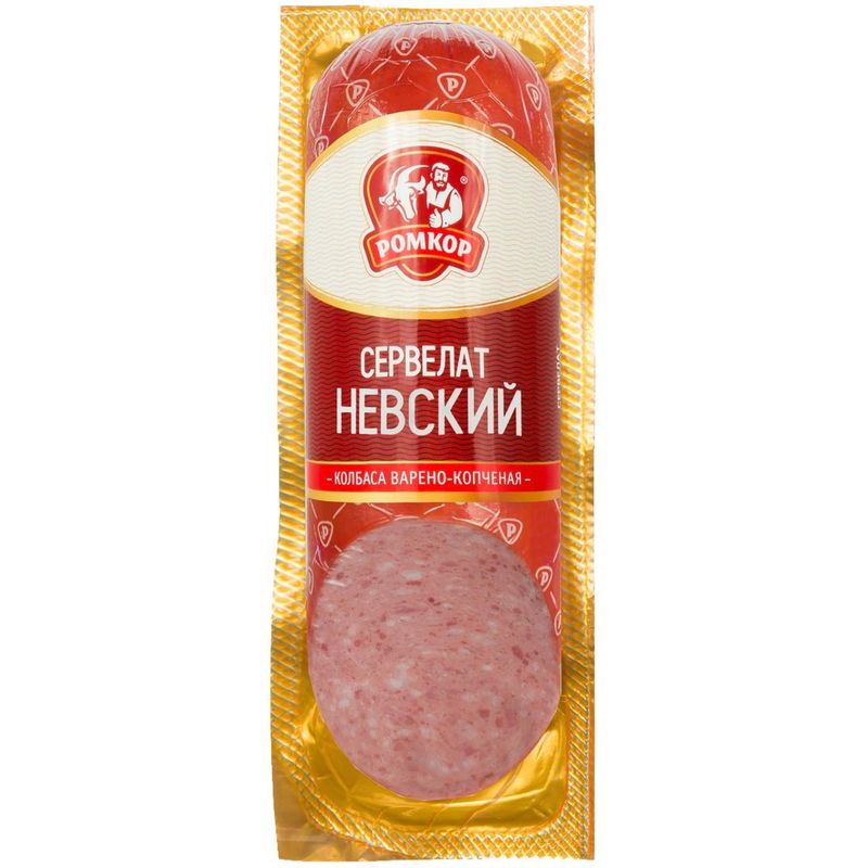 

Колбаса варено-копченая Ромкор Сервелат Невский 350 г
