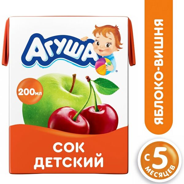 Сок Агуша Яблоко-вишня 200мл