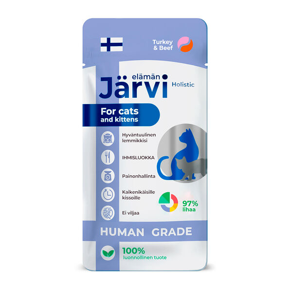 Jarvi крем-суп с мясом индейки и говядины для кошек и котят 15 г.