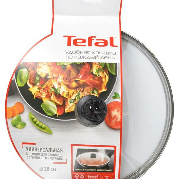 Крышка Tefal стеклянная с паровыпуском, 28см