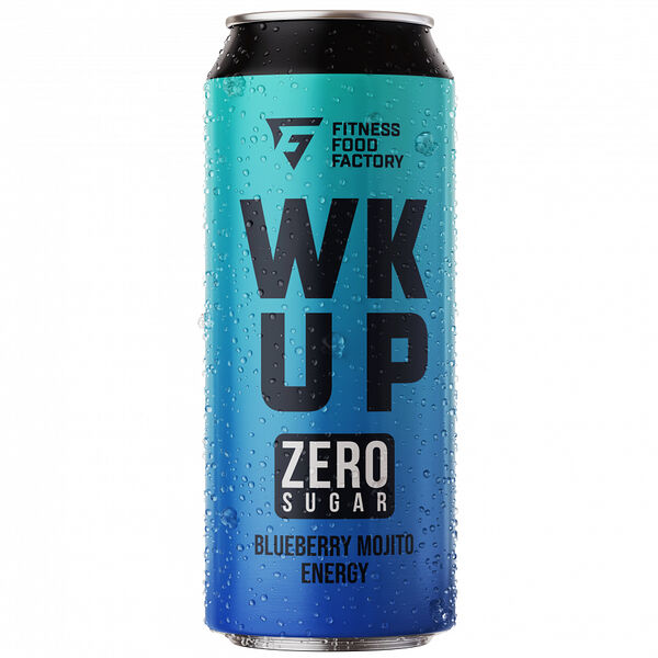 Fitness Food Factory Энергетический напиток без сахара WK UP черничный мохито, 450 мл