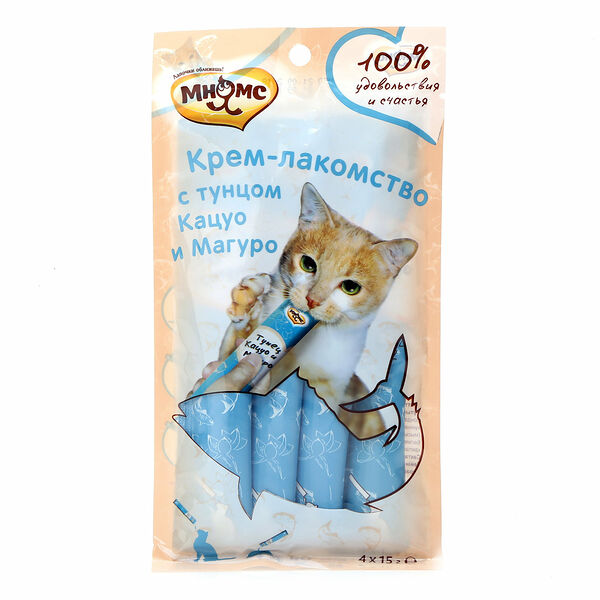 Крем-лакомство с тунцом Кацуо и Магуро ТМ Мнямс