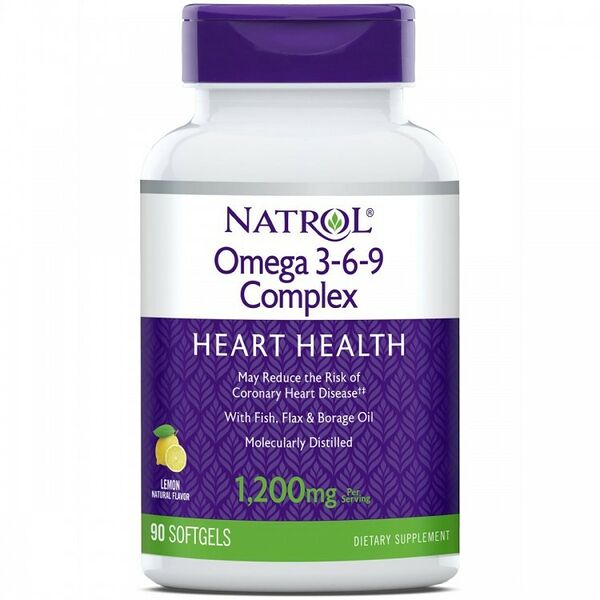 Natrol Omega 3-6-9 Complex капсулы лимон 90 шт