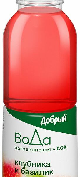 Напиток сокосодержащий Добрый Нежная клубника и базилик, 450мл