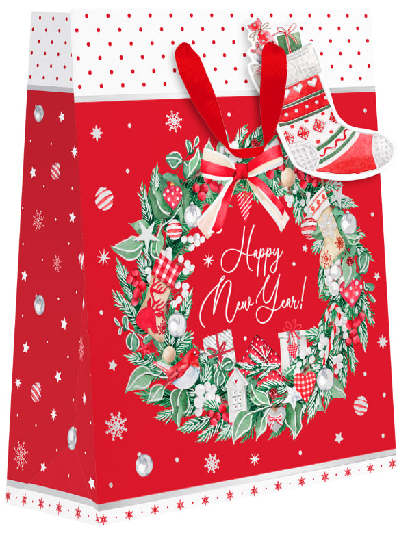 

Пакет подарочный Сканди премиум 31.5x25.5x11 см Арт. LVA дизайн в ассортименте