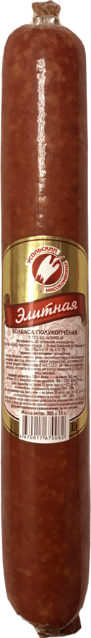 

Колбаса полукопченая Усольские Мясопродукты Элитная 300г