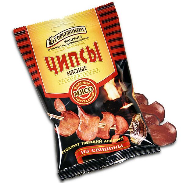 Чипсы мясные сыровяленые из свинины Егорьевская КГФ 30г