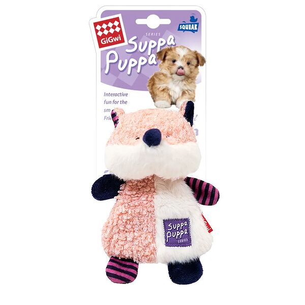 Игрушка для собак GiGwi Suppa Puppa Лиса с пищалкой 17.5 см