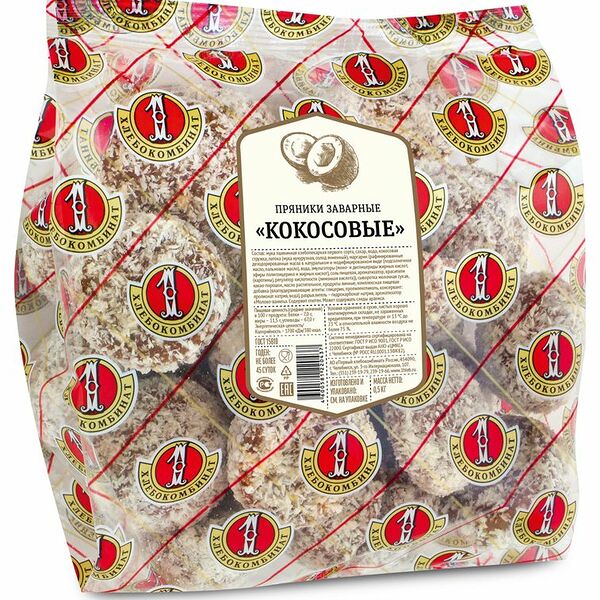 Пряники 1 Хлебокомбинат заварные кокосовые