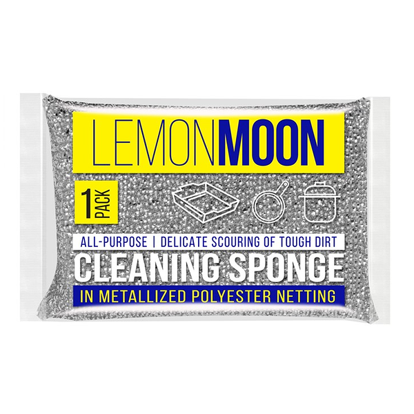 Губка для посуды Lemon Moon в оплетке металлическая, 2,8 х 7,8 х 11,5 см