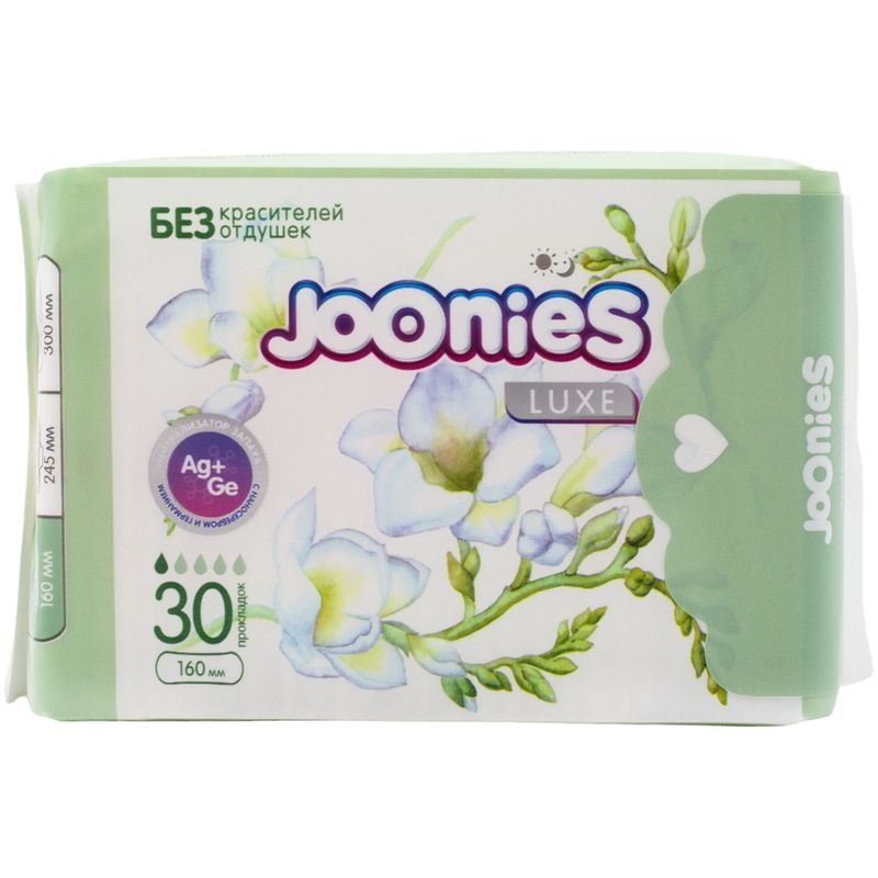 

Прокладки женские Joonies Luxe одноразовые ежедневные 30 шт.