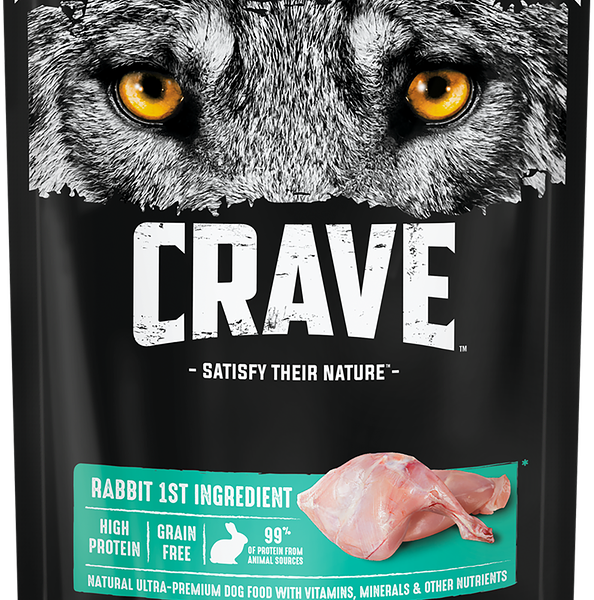Корм консервированный для взрослых собак CRAVE Кролик
