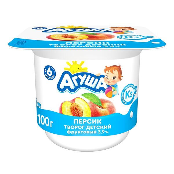Творог Агуша Персик 3,9%
