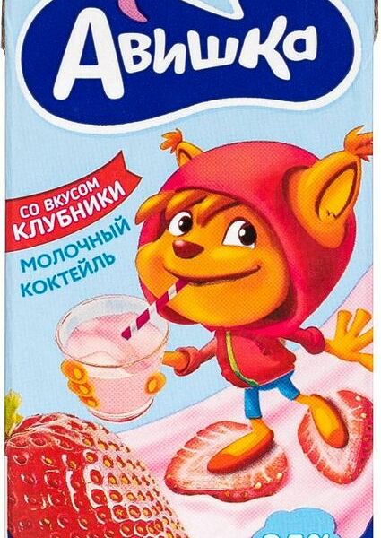 Коктейль молочный Авишка клубника 2.5% 200мл