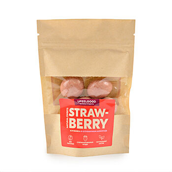 Конфеты Ufeelgood клубника сублимированная в клубничном шоколаде 60г Россия