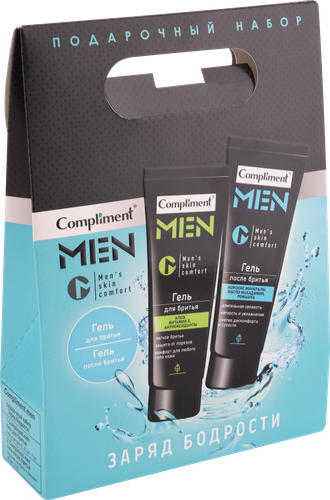 

Набор подарочный Compliment men Заряд бодрости Гель для бритья 80 мл + Гель после бритья 80 мл