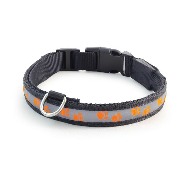 Ошейник для собак Triol LD08M нейлоновый светодиодный 31-41 см., оранжевый