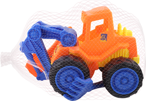 Набор игровой для песка BIGGA Экскаватор 38см, лопатка, грабли, цвет в ассортименте