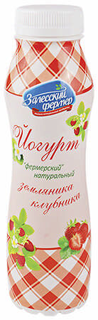 Йогурт питьевой Залесский фермер Фермерский с земляникой и клубникой 2,5%
