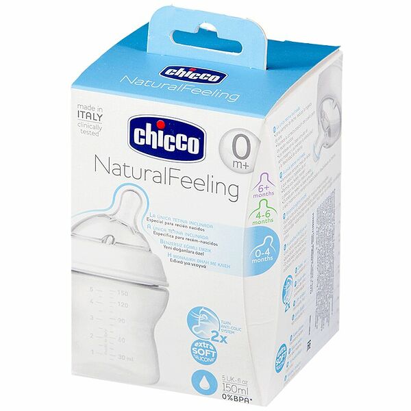 Бутылочка для кормления Chicco Natural feeling 150 мл