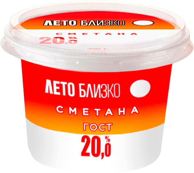 

Сметана Лето близко 20% 150 г
