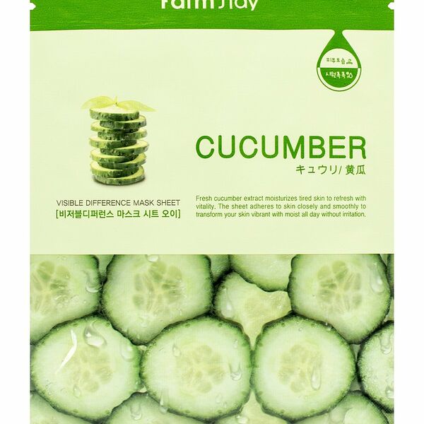 Тканевая маска для лица FarmStay с экстрактом огурца