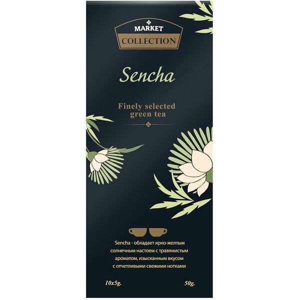 Чай Сенча зелёный крупнолистовой Market Collection, 10х5г