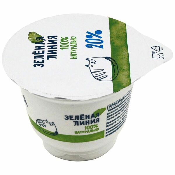 Сметана 20% Зелёная Линия