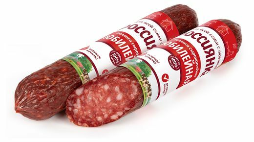Колбаса сырокопченая Россиянка Юбилейная