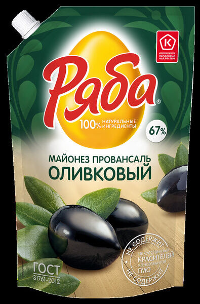 Майонез Ряба Оливковый, 67%, /