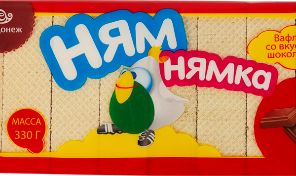 Вафли СЛАДОНЕЖ Ням-нямка с шоколадным вкусом