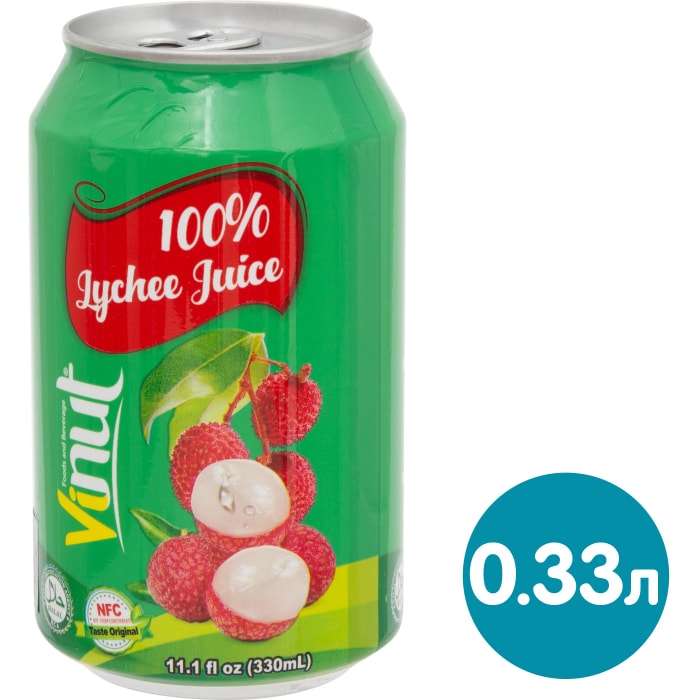 

Напиток сокосодержащий Vinut Lychee, 330 мл