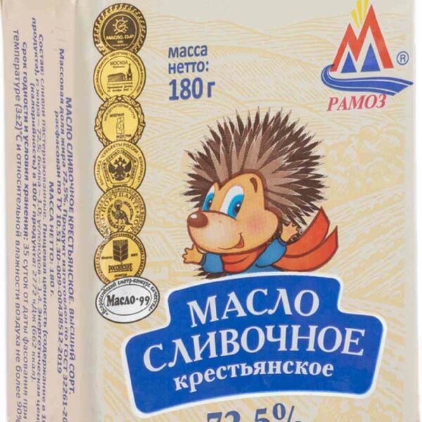 Масло сливочное Рамоз Крестьянское 72,5%