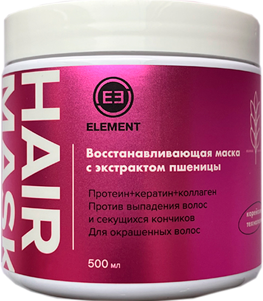Маска для волос Element восстановление экстракт пшеницы для окрашенных