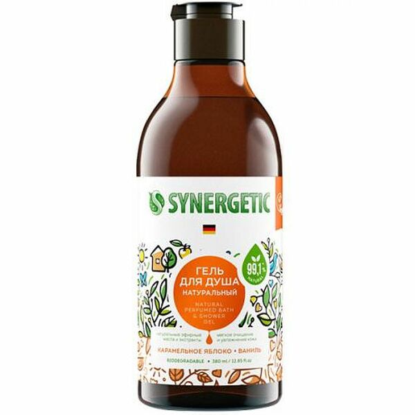 Гель для душа SYNERGETIC Карамельное яблоко и ваниль