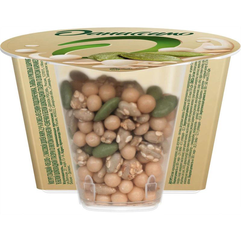 

Йогурт Даниссимо Deluxe Семечки в белой шоколадной глазури 2.9% 135 г