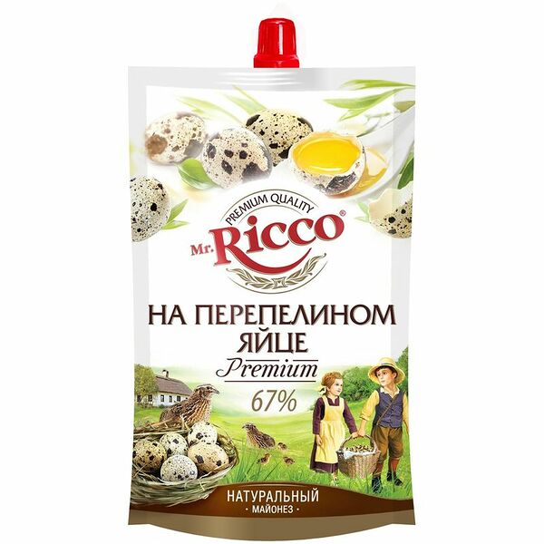 Майонез Mr. Ricco на перепелином яйце 67%, 220г