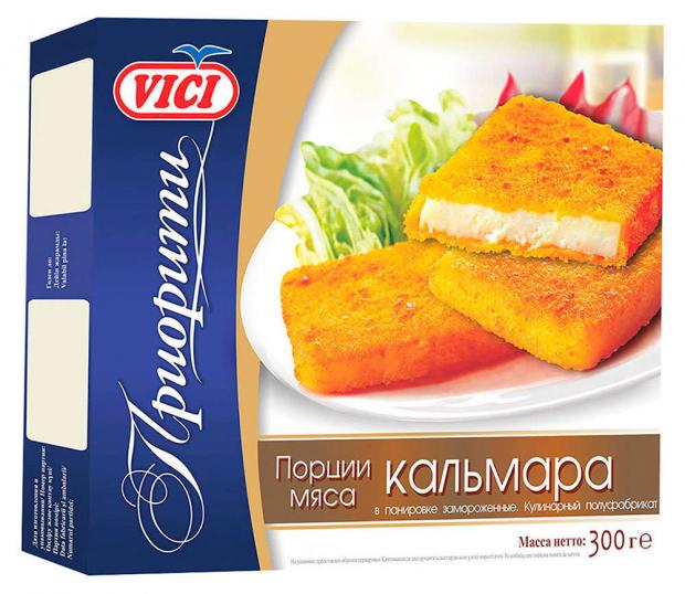 

Порции мяса кальмара в панировке Vici замороженные 300 г