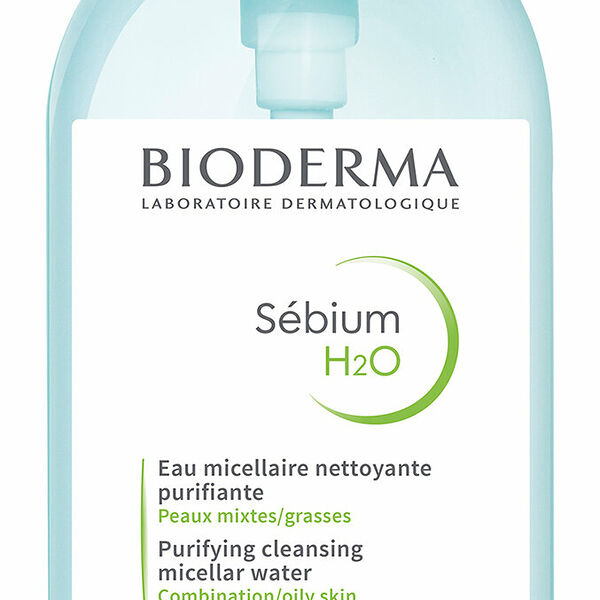 Bioderma Sebium Мицеллярная вода очищающая для жирной и проблемной кожи лица 500 мл + помпа