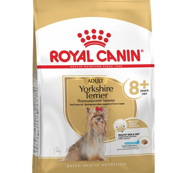 Сухой корм Royal Canin Yorkshire Terrier Adult 8+ для собак породы йоркширский терьер старше 8 лет курица 500г