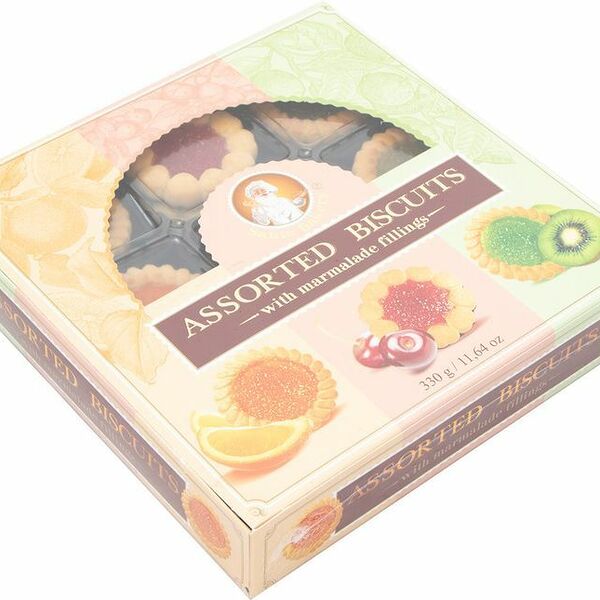 Печенье сдобное Santa Bakery Ассорти с мармеладной начинкой