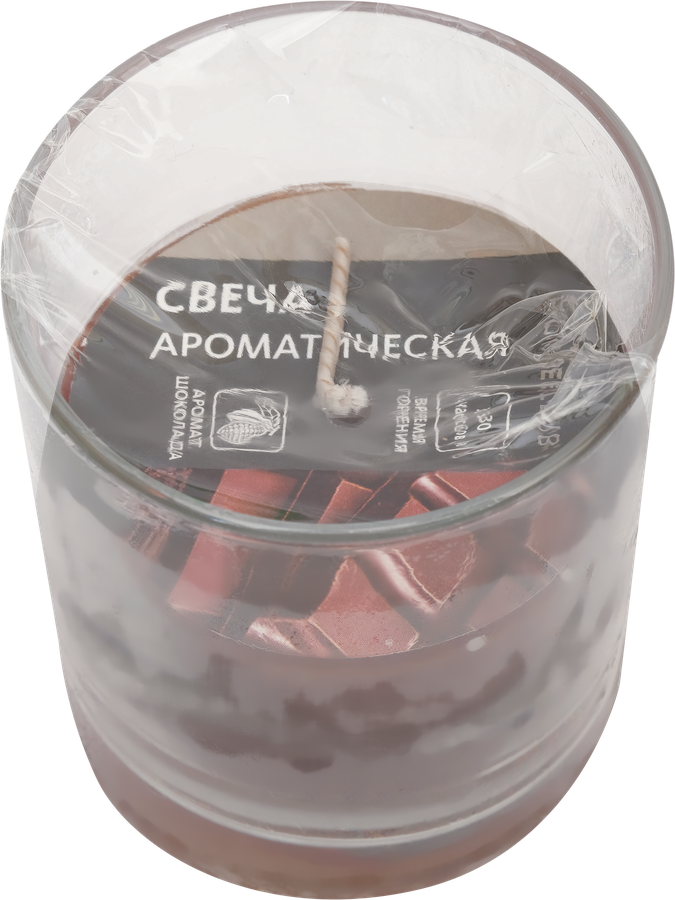 

Свеча ароматическая HOMECLUB с ароматом шоколада, в стакане
