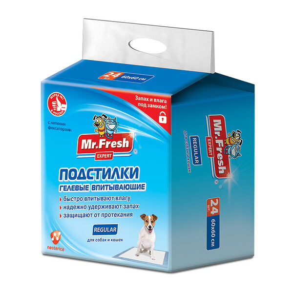 Mr.Fresh Пеленки Regular для ежедневного применения 60 х 60 см., 24 шт.
